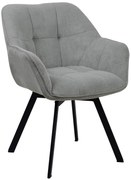 Jedálenská stolička Jordi Cord - šedá