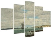 Obraz - Eugène Boudin, Coast of Brittany, reprodukcia (150x105 cm)
