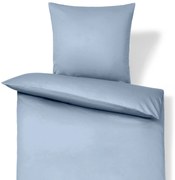 Posteľná bielizeň z bavlny a saténu, svetlomodrá, štandardná veľkosť