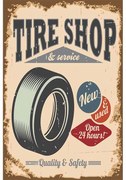 Ceduľa Tire Shop