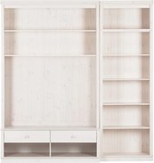 Biela TV zostava z borovicového dreva 214x223 cm Anita – Støraa