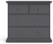 Sivá nízka komoda 96x87 cm Paris – Tvilum