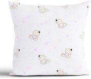 Bavlnená obliečka na vankúš Renforcé 40 × 40 cm - Vtáčiky ružové