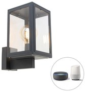 Inteligentná nástenná lampa sivá vrátane inteligentnej G95 - Sutton Up