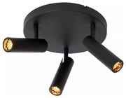 Lucide 22974/13/30 - Bodové svietidlo GRADO 3xGU10/12W/230V čierna