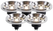 Sada 5 LED žiaroviek GU10 AR111 11W 820lm 3000K