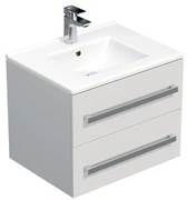 Kúpeľňová skrinka s umývadlom SAT Cube Way 60x53x46 cm biely lesk CUBE46602BIMOD