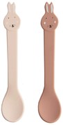 Detské silikónové lyžičky 2 ks Mrs. Rabbit