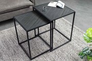 Sada konferenčných stolíkov Quillon 45 cm čierna