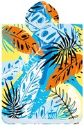 Plážové pončo SUMMER FRESH modro-žlté 80x145 cm