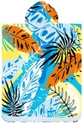 Plážové pončo SUMMER FRESH modro-žlté 80x145 cm