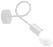 Nástenné svietidlo Loop 1, biele telo svietidla