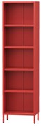 Knižnica do obývačky MARIO, 500 x 1800 x 350 mm, Modern: červená farba