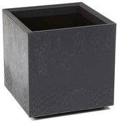 PLASTOVÝ KVETINÁČ NA KOLIESKACH BETONIQUE 40X40 CM IMITÁCIA BETÓNU ČIERNA