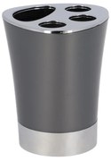 Kúpeľňový pohár na kefky Cuesta, sivá/s chrómovými prvkami, 250 ml