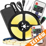 Sada COB LED pásikov 12V 5m 60W - zdroj + stmívač + ovladač