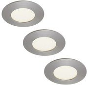 Briloner 7103432-SADA 3xLED Kúpeľňové podhľadové svietidlo 3xLED/4,9W/230V IP44 matný chróm