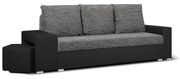 Pohovka pre 3 osoby s funkciou spania MILAN I Sivá/čierna
