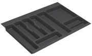 Vložka / príborník do 80 cm zásuvky - CUTLERY sivý plast 70 x 46 cm