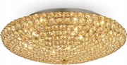 Stropné svietidlo Ideal Lux King PL9 Oro zlaté G9 9x40W kov/krištáľ