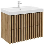 Kúpeľňová skrinka s umývadlom SAT Delano 80x56x45 cm dub mat DELANO80ZDCUM