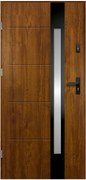Vchodové dvere Ariadna, 90 L, 1 000 × 2 070 mm, oceľ, ľavé, dub zlatý, presklené