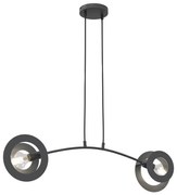 Luster na lanku EUFORIA 2xE27/15W/230V čierna