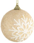 VIANOČNÁ BANKA NA STROMČEK SADA 4 KS (FI) 8 CM VZOROVANÁ