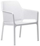 NET RELAX záhradná stolička s podrúčkami bianco