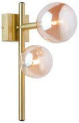 Jupiter 1900 - Nástenné svietidlo NEPTUN 2xG9/14W/230V zlatá/dymová béžová