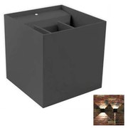 LED Vonkajšie nástenné svietidlo 2xLED/3W/230V IP54 antracit