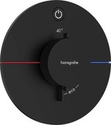 Hansgrohe ShowerSelect Comfort S, termostat pod omietku pre 1 spotrebič, čierna matná, HAN-15553670