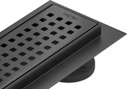 Mexen Flat nerezový sprchový žľab 50 cm vzor M08, čierna, 1725050-15