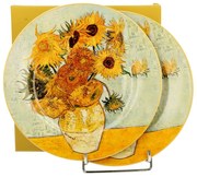 Porcelánový dezertný tanier Van Gogh Sunflowers, (fi) 19 cm, sada 2ks
