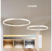 Brilagi - LED stmievateľný luster na lankách PORTOFINO LED/98W/230V strieborný + diaľkové ovládanie