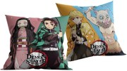 Obojstranný vankúš Demon Slayer: Kimetsu no Yaiba - Zabijak démonov - 40 x 40 cm