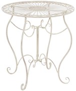 Kovový stôl Indra - Krémová antik