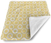 Sablio Deka pre bábätko Biele korunky na žlté - 80x100 cm