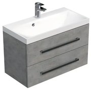 Kúpeľňová skrinka s umývadlom SAT Cube Way 80x53x40 cm betón CUBE280ZBE, 1 ks