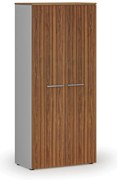 Šatníková skriňa s výsuvom PRIMO GRAY, 800 x 420 x 1781 mm, sivá/orech