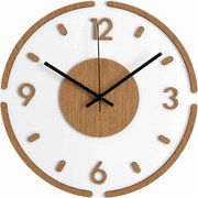 3D moderné nástenné hodiny dub | PARIS: Čierne ručičky 20 cm 4750-113549 IA-225-S-DUB-CIERNE-20