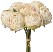 Krémovo ružová dekorácia kytice ruže - 16*14*34 cm
