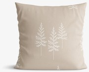 Goldea vianočná bavlnená obliečka na vankúš - severské stromčeky 40 x 40 cm