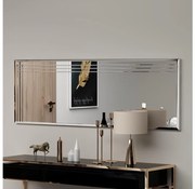 Nástenné zrkadlo TRIO 120x40 cm chróm