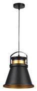 Luster na lanku TAO 1xE27/60W/230V pr. 25 cm čierna