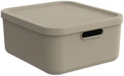 Úložný box, rovný s vekom, 20 l, cappuccino ALBU LIGHT, 40 x 36 x 18 cm