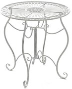 Kovový stôl Indra - Biela antik