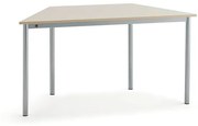 Stôl BORÅS TRAPETS, 1200x600x720 mm, laminát - breza, strieborná