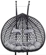 Vankúš na závesné hojdacie dvojkreslo - svetlosivý