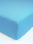 Jersey plachta do postieľky s elastanom Deluxe 60 x 120 cm – svetlomodrá
